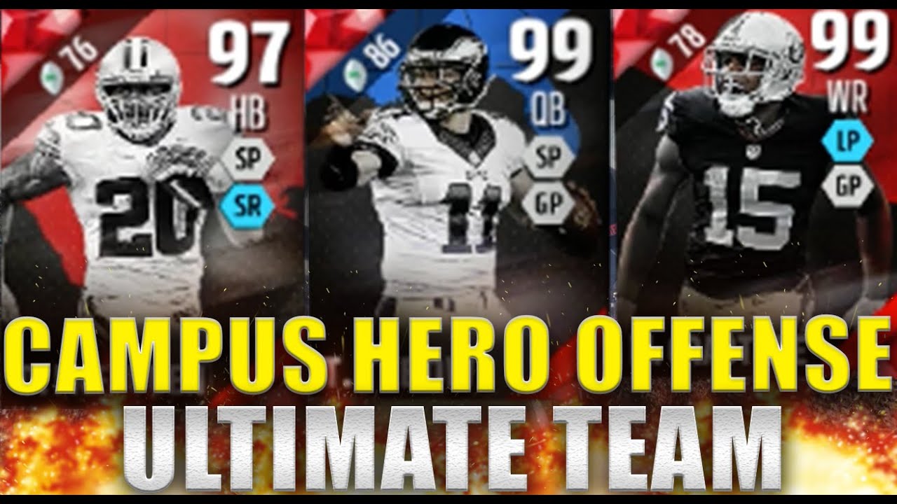 ALL CAMPUS HERO OFFENSE IS TOO NICE!!!- Madden 16 Ultimate Team