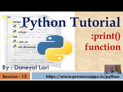 Capa de #12 Python Tutorial for Beginners |  print() function in Python