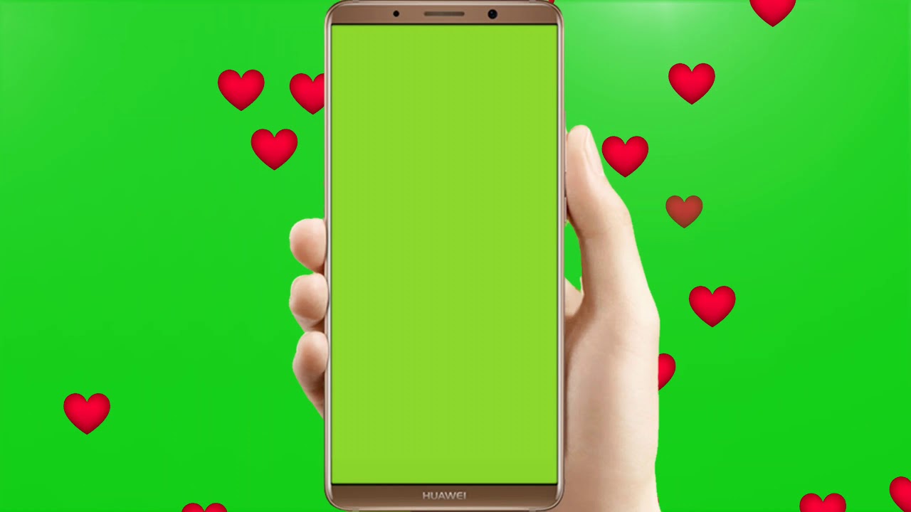 Mobile frame in hand green background - YouTube