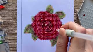 ASMR rose diamond painting - tacky sounds and soft spoken screenshot 5