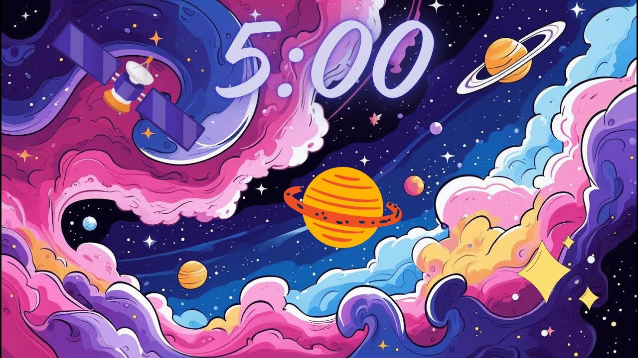 5 Minute Countdown Timer With Music (Celestial) - Outer Space Planets ...