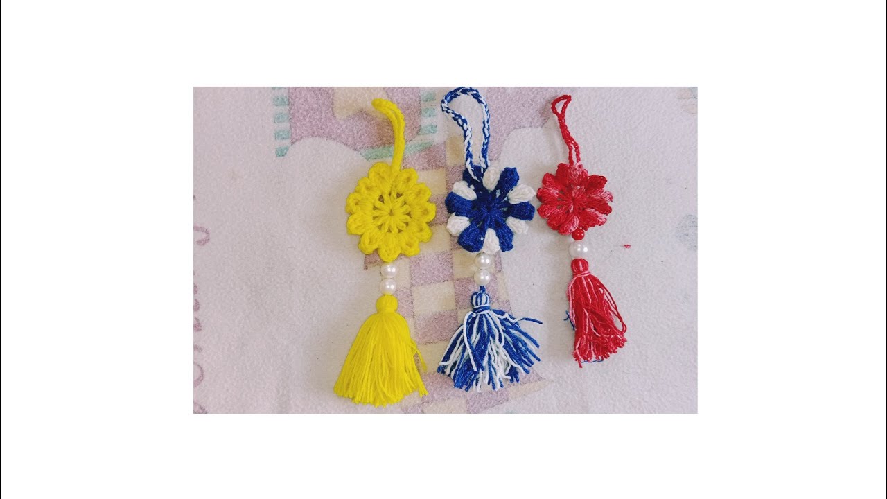 Crochet  flower keychain |🌺#🔑 