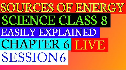 Sources of Energy Class 8 | Science Chapter 6 | Full Chapter Explanation