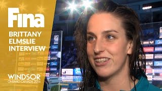 Brittany Elmslie | Interview | Winner of Women's 100m Freestyle | Windsor 2016