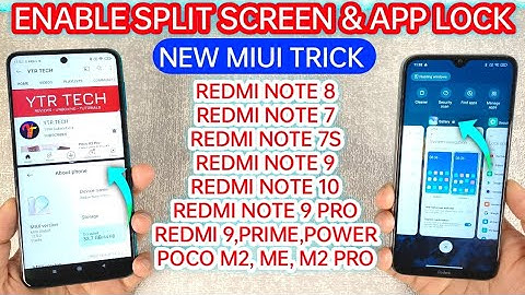 How To Use Split Screen & Lock App On Redmi Note 8, REDMI NOTE 9/9PRO, REDMI NOTE 10, REDMI 9 PRIME
