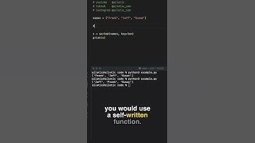 Sorting with Lambda | Python