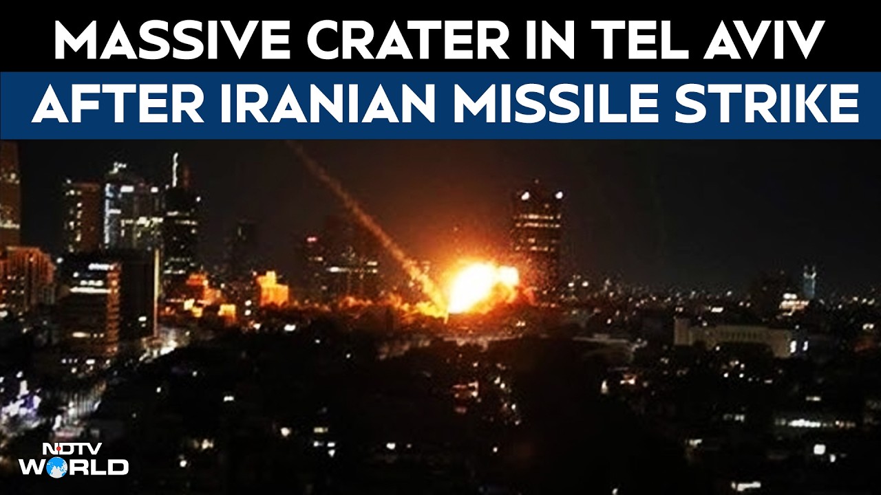Iran Attacks Israel | Massive Crater in Central Tel Aviv After Iranian Missile Strike