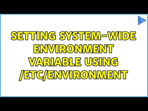 Ubuntu: Setting system-wide environment variable using /etc/environment