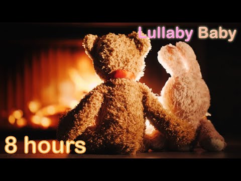 ✰ 8 HOURS ✰ Lullabies by the Fire 🔥 Lullabies for babies to go to Sleep 😴 Baby Sleep Music Fireplace