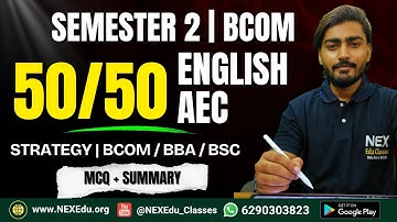 English Sem 2 CU | 50/50 Strategy | Calcutta University