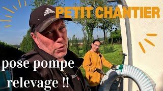 installation poste et pompe de relevage eaux chargées