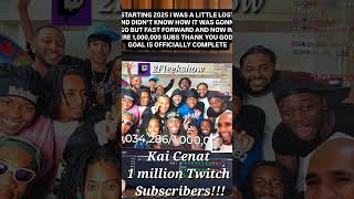 Kai cenat Mafiathon 3 breaks the 1 million mark on twitch! Congrats kai! #twitchstreamer