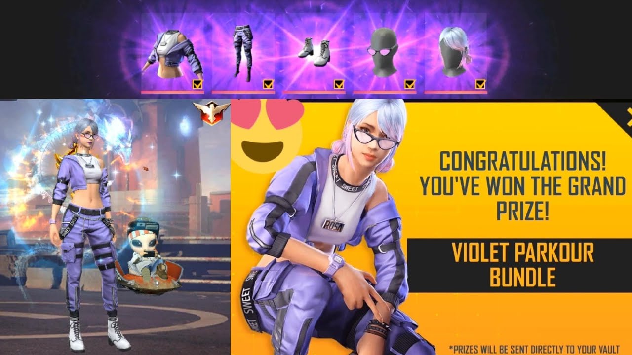 New Violet Parkour Bundle from Rampage Pass 2021.