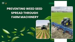Preventing weed seeds spread through farm machinery