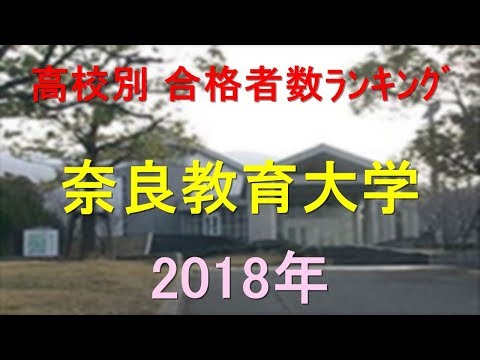 奈良教育大学 高校別合格者数ランキング 2018年【グラフでわかる】