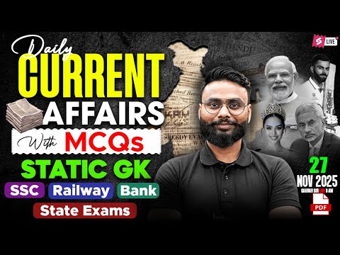 Current Affairs Today | 27 Nov '25 | Daily Current Affairs | Current Affairs 2025 by Gaurav Sir