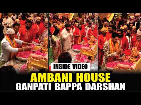 Celebs at Ambani House Ganpati Bappa Darshan INSIDE VIDEO | Slaman Khan, Katrina Kaif, Vicky Kaushal