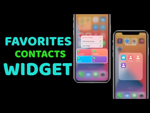 HOW TO RECREATE FAVORITES CONTACTS WIDGET AND ADD CONTACTS SHORTCUTS TO YOUR HOME SCREEN IN iOS 14