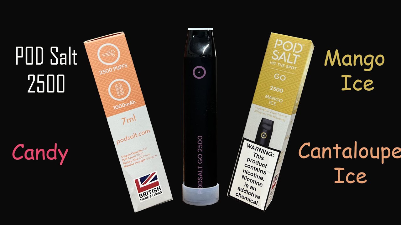 Pod Salt 2500 || Candy || Mango Ice || Cantaloupe Ice || Mr Zindani