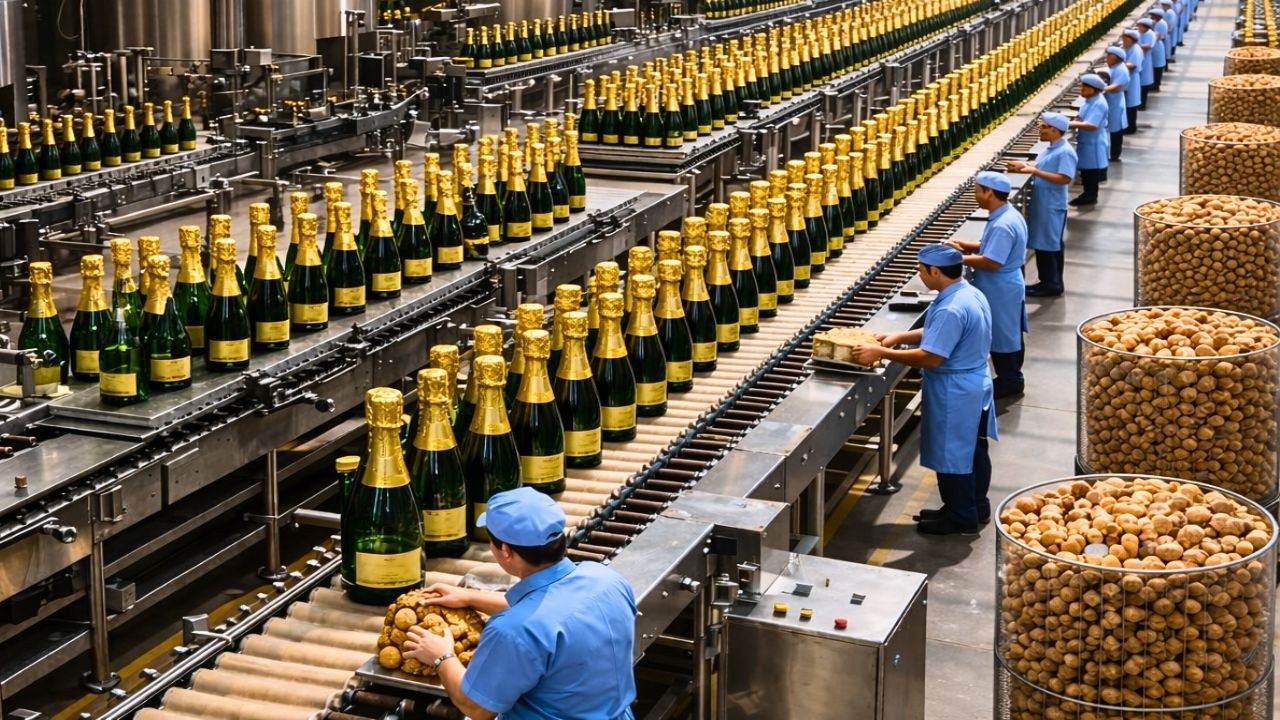 Cómo se FABRICAN MILLONES de BOTELLAS de CHAMPÁN 🍾  Mega Fábricas
