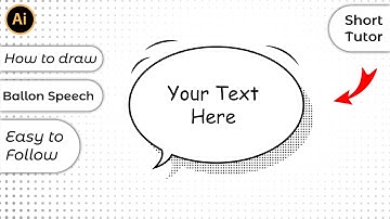 How to draw Speech Bubble Design in Adobe Illustrator