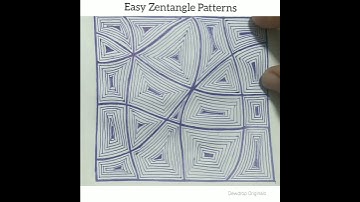 Easy Zentangle Patterns - 2 | Dewdrop Originals #shorts