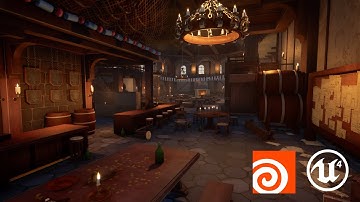 UE4 - Tavern Stylised Environment Design Game ready