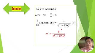 Differentiation of Inverse Trigonometric Functions - Differential Calculus