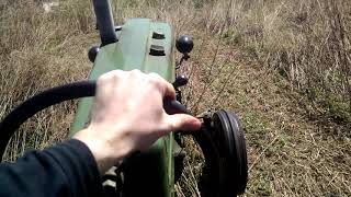 1953 John Deere 40 Mowing