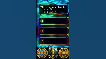 C++ Quiz: n=n++