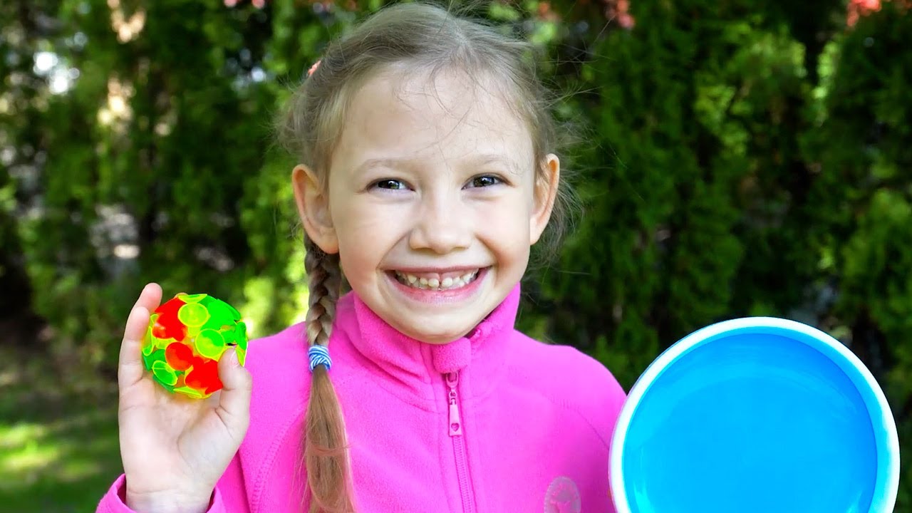 Alena learning to play sport games with her friend YouTube