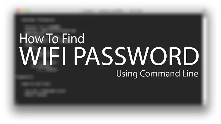 How to Mac - Find the WiFi password using Mac/Linux command line