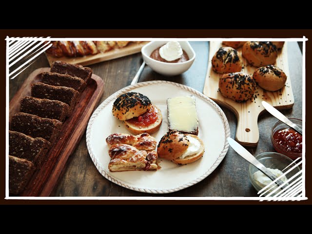 Danish Breakfast - Rundstykker (round Buns), Rye Bread and Wienerbrød / Danish | Get Curried