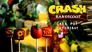MONTH OF GAMES BAKES PART 4 - Crash Bandicoot Cake Pop Tutorial! screenshot 5