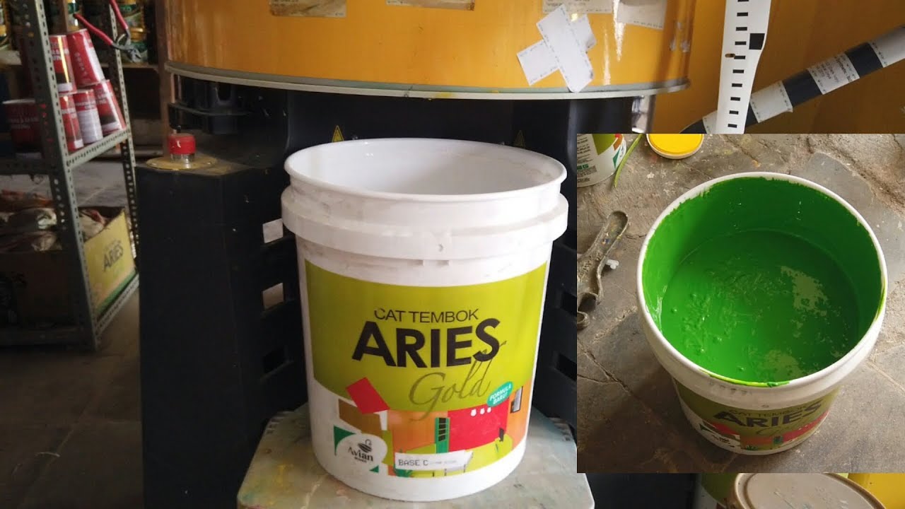 OPlos cat  Warna  Hijau ARIES  GOLD 18 kg base C Deep 