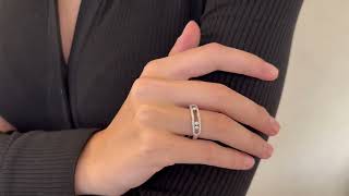 Vidéo: Bague Messika Baby Move Pavée (Ref 04683-WG) en or gris 18 Cts avec diamants.