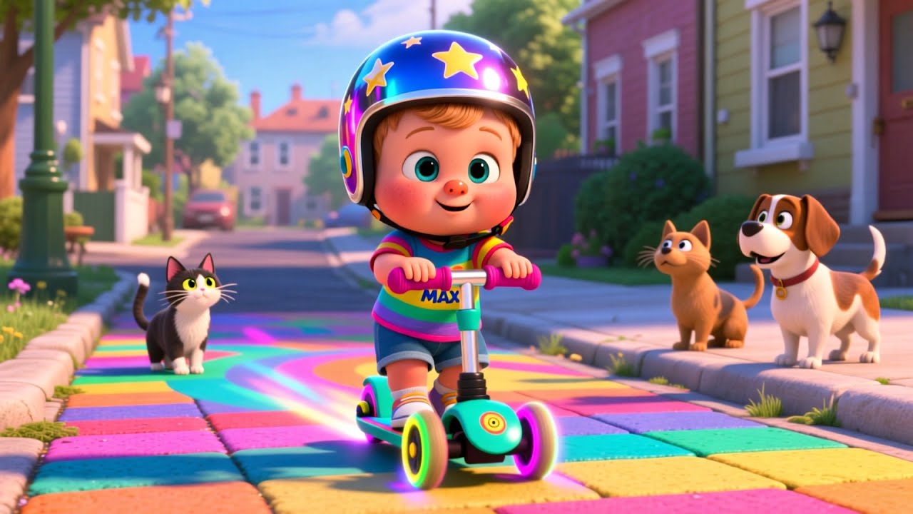 Mini Scooter Zoom With Baby 🛴🎶 Fun Vehicle Song for Kids | Learn Numbers and Colors