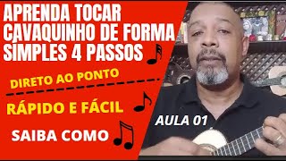 CURSO DE CAVAQUINHO GRATIS AULA 01, APRENDA TOCAR CAVAQUINHO DE FORMA SÍMPLES. screenshot 1