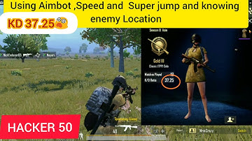HACKER (50)- Using Aimbot Hack,Speed Hack, Jump Hack, Flying Hack and Knowing enemy Location | PUBGM