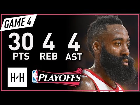 James Harden Full Game 4 Highlights vs Warriors 2018 NBA Playoffs WCF - 30 Pts, 4 Ast, 4 Reb!