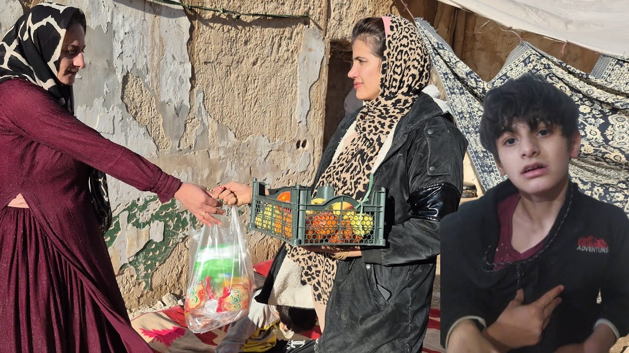 Забота и помощь Зейнаб мальчику-кочевнику с ограниченными возможностями