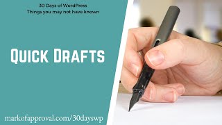 Day 8 You can Create Quick Drafts