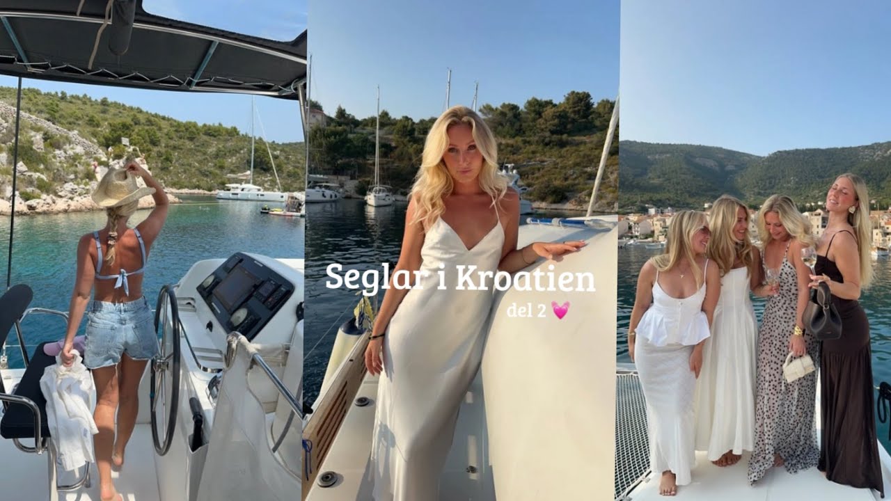 Seglar på en katamaran i Kroatien, sista dagen!!