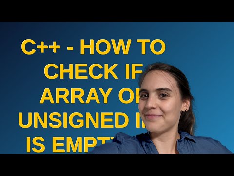 C++ - How to check if array of unsigned int is empty or not