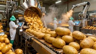 Inside a Modern Pringles Factory | From Whole Potatoes to Stacked Potato Chips🥔