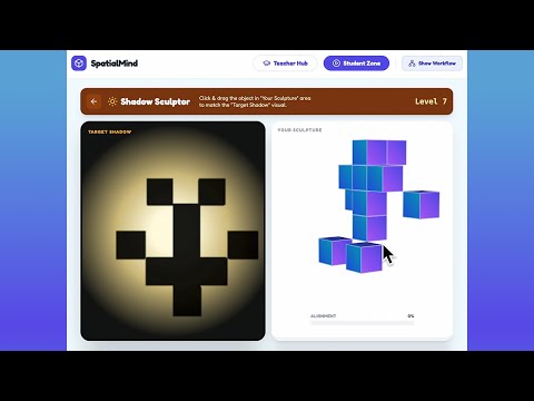 Shadow Sculptor Game Demo - SpatialMind Project (HGSE AI in Education)