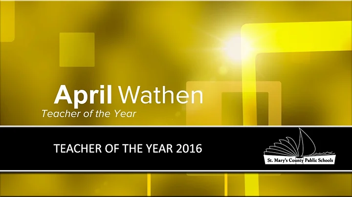 Teacher of the Year 2016 - April Wathen