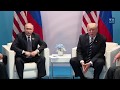 President trump participates in an expanded meeting with president vladimir putin of russia