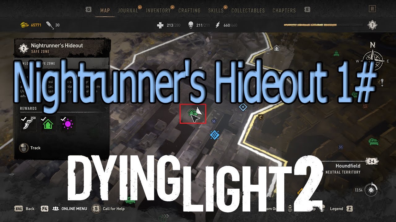 [Dying Light 2] - Nightrunner's Hideout 1# How to scale, climb & power on (Houndfield)
