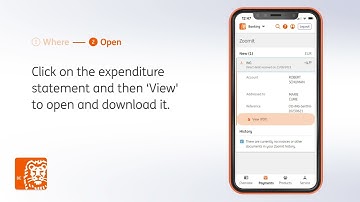 How to see you credit card expenditure statements in the ING Banking app?
